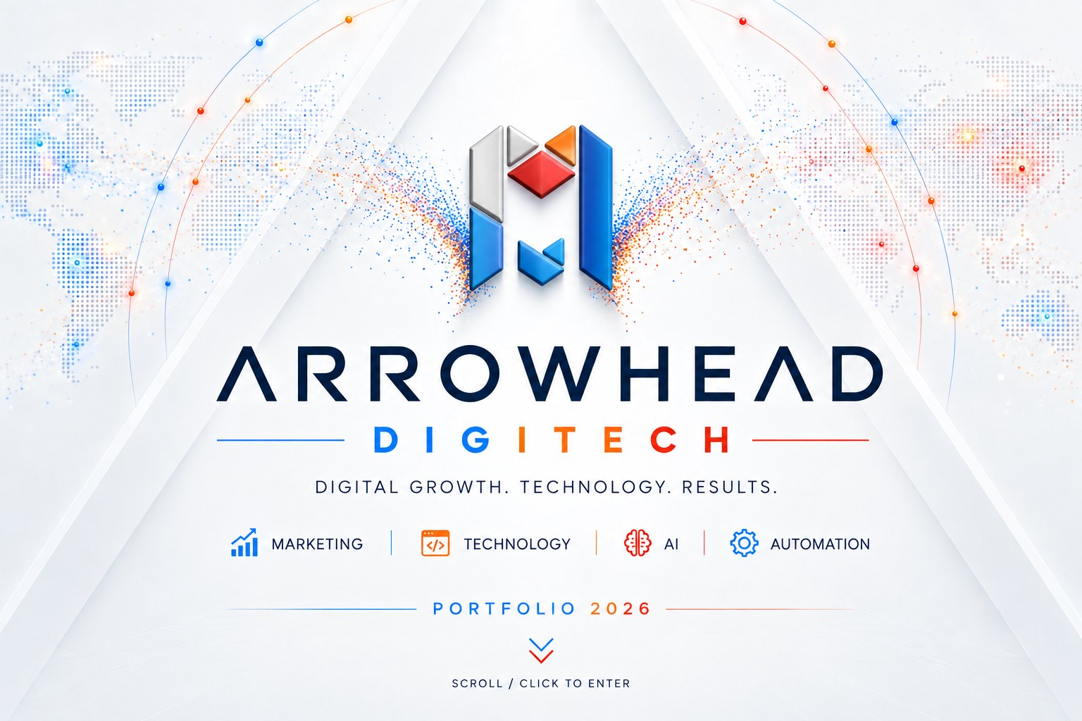 Arrowhead DigiTech. Digital growth. Technology. Results. Marketing, Technology, AI and Automation. Portfolio 2026.