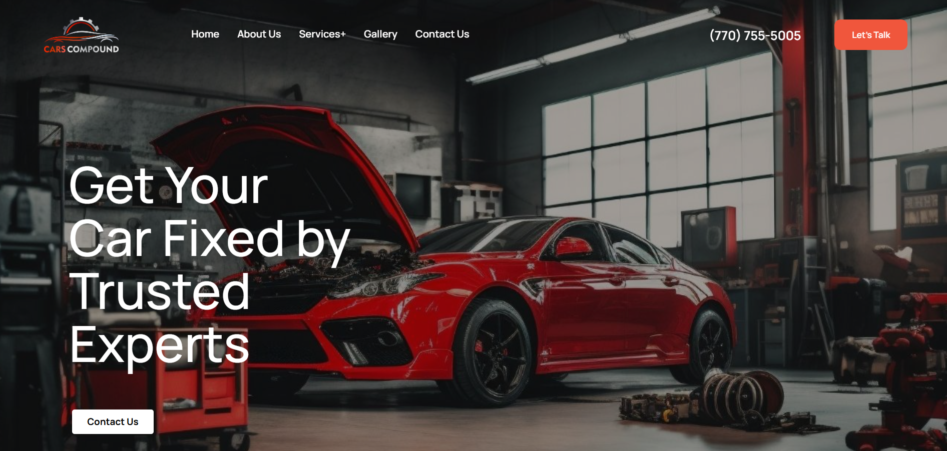 Cars Compound website imagery