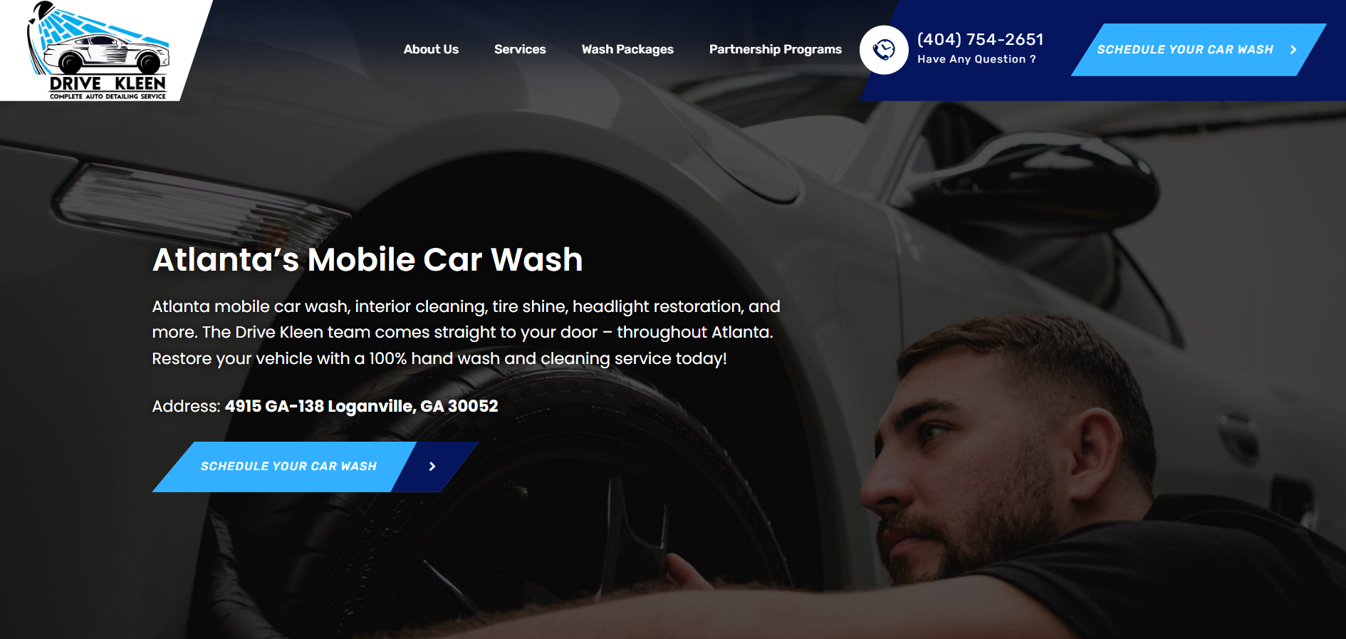 DriveKleen website imagery