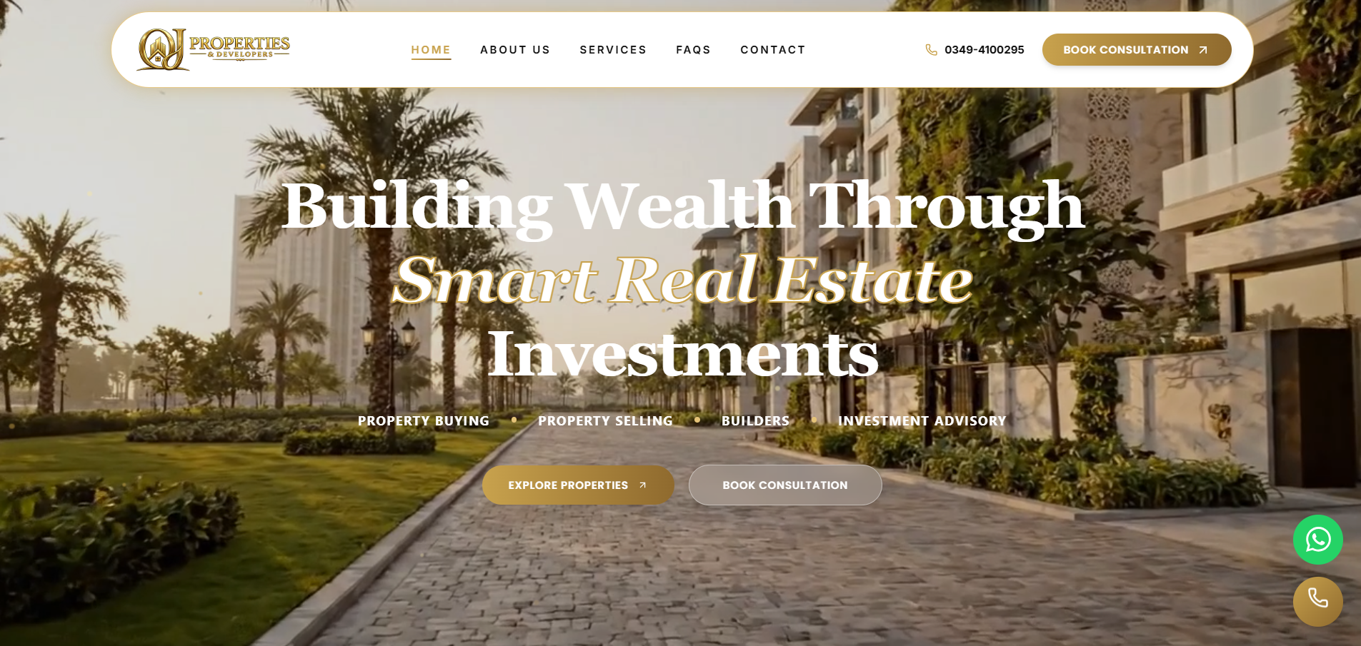 OJ Properties website imagery